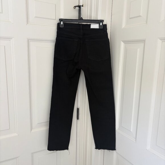 RE/DONE Stove Pipe Jeans in Jet Black - Picture 3 of 4